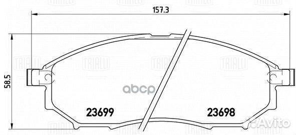 Колодки торм. для а/м Nissan Murano (08) диск
