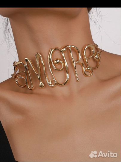 Колье чокер amore золотая/Цепь крупная/новое