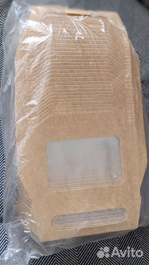 Крафт коробка с окном, 49 шт