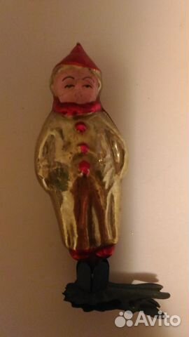 Елочная игрушка СССР мальчик в костюме