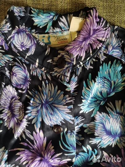 Халат женский, атласный хлопок. Винтаж