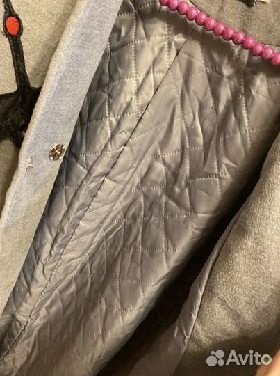 Пальто женское серое s