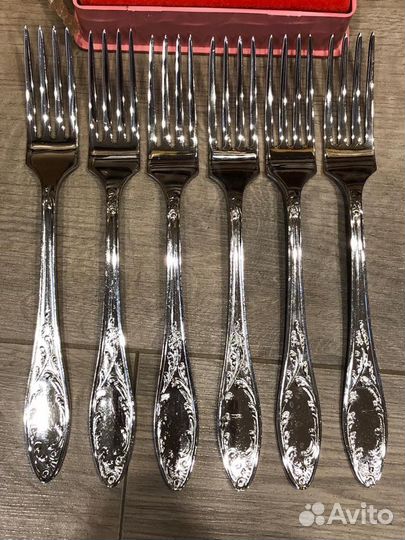 Столовые ложки и вилки мельхиор