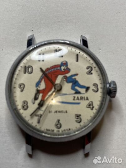 Часы Заря СССР конькобежцы