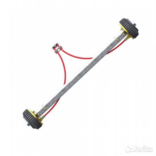 Ось прицепа мзса 831132.201 в сборе, 1300 кг