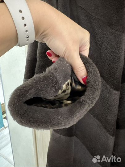 Шуба женская натуральная из стриженной нутрии40 42