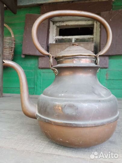 Чайник медный старинный