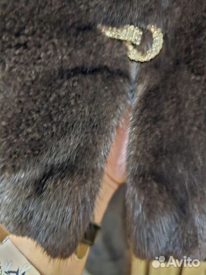 Шуба норковая с капюшоном