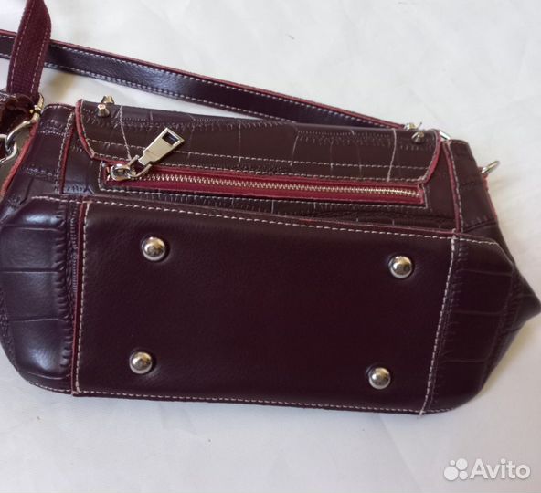 Сумка в стиле Valentino, натуральная кожа