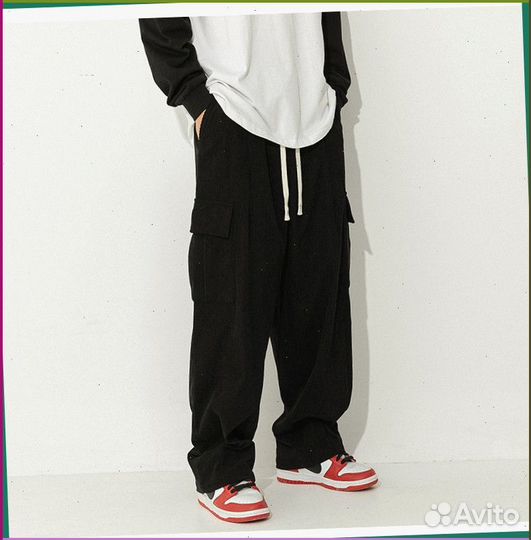 Карго брюки широкие (Premium качество)