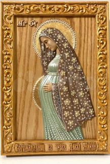 Икона резная "Дева Мария" 5