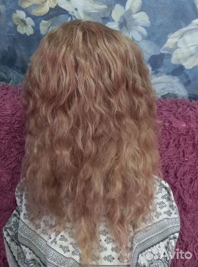Парик для куклы. Пепельный блонд. Окружн. 28-36 см