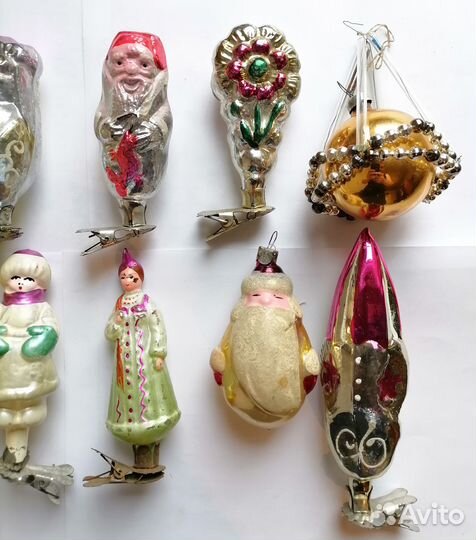Ёлочные игрушки стеклянные СССР