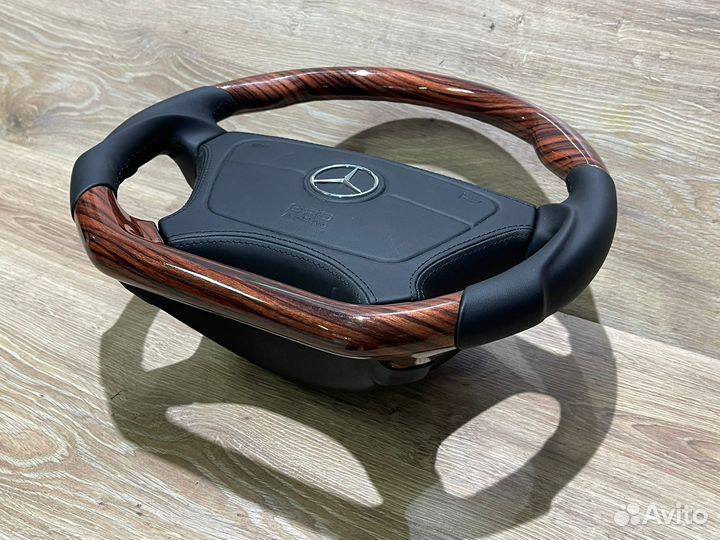 Руль дерево зебрана w124 w140 w210 w202 w463