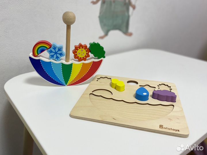 Деревянные развивающие игрушки пакетом