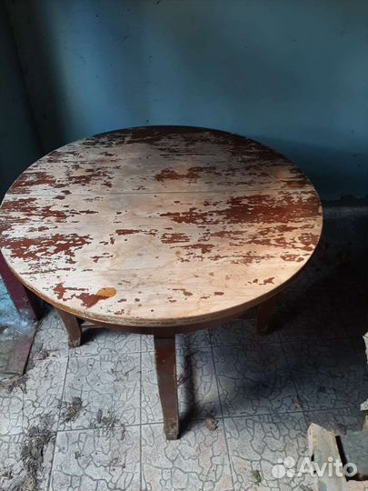 Старинный Стол круглый раздвижной винтаж СССР