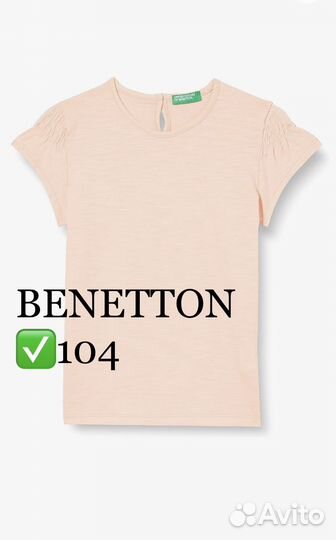 Benetton 104 Футболка детская для девочки новая