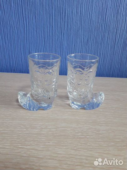 Рюмки-сапожки хрусталь