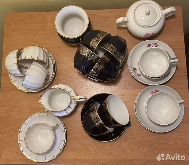 Чайная пара фарфор винтаж СССР