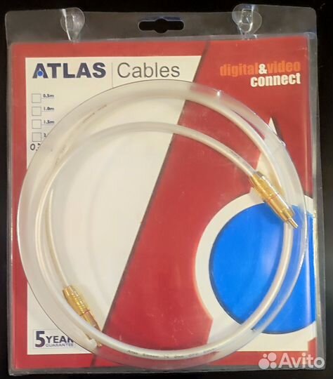 Кабель цифровой Atlas Element 1RCA-1RCA Ориг 0.81м
