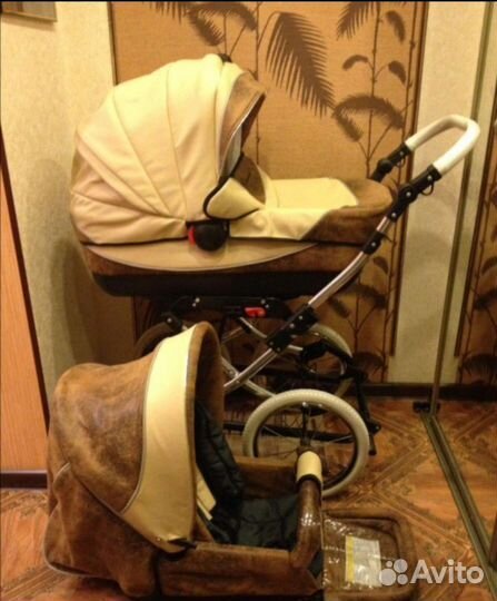 Коляска 2 в 1 эко кожа