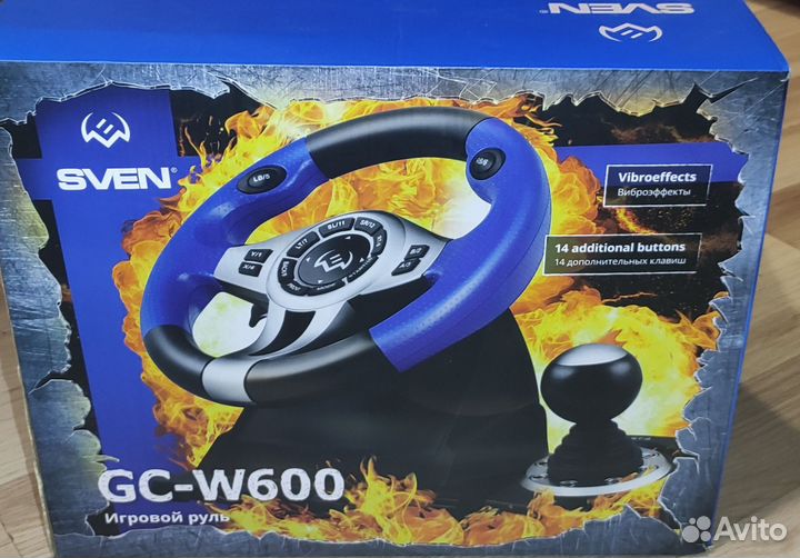 Игровой руль с педалями и коробкой передач