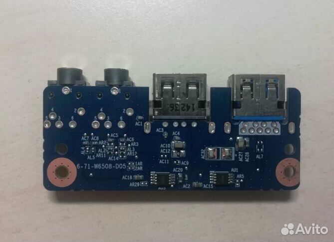 Плата USB/audio для Clevo W650 6-71-W6508-D05
