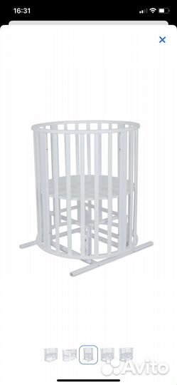 Детская кроватка с маятником (матрасы, постельное)