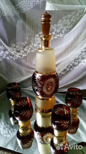 Графин и 4 рюмки,Богемия,Чехия
