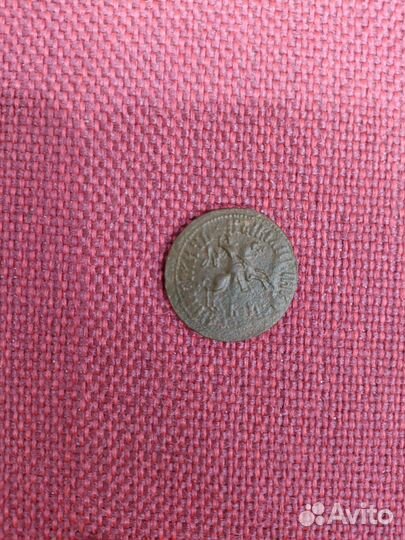 Монета Петра 1 1711 года б к