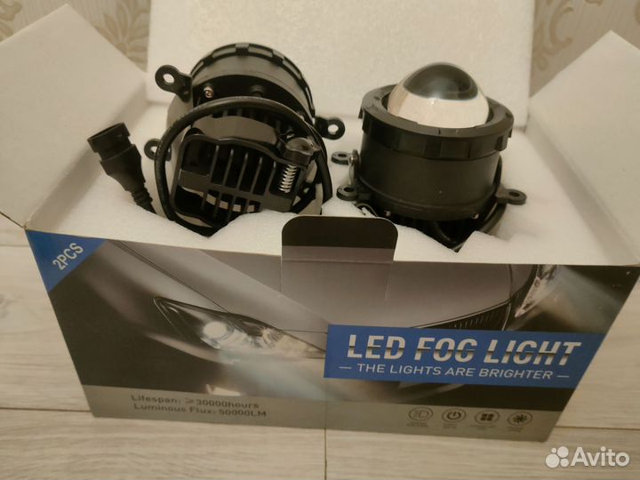 Противотуманные фары bi LED линзы на ford focus 2