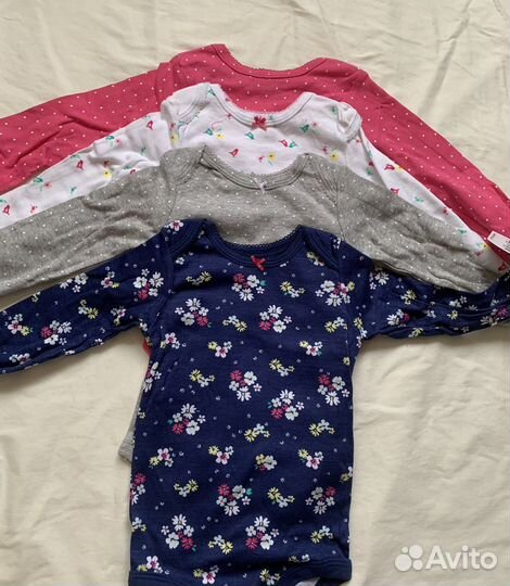 Новый комплект боди 4 шт,carters с бирками,р 12м