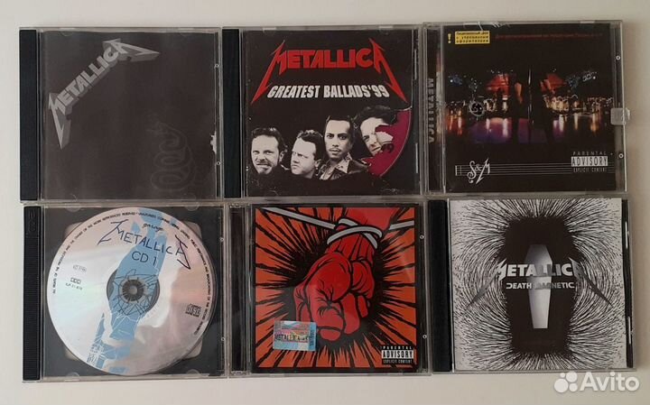CD-диски Metallica, Guns’n’Roses, Aerosmith,Therap