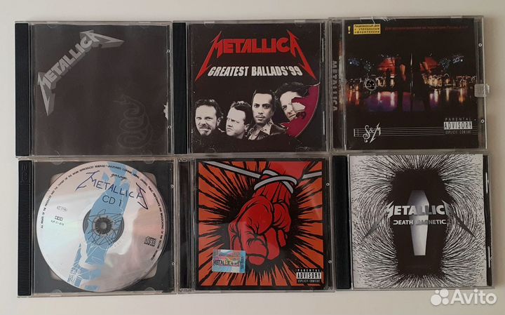 CD-диски Metallica, Guns’n’Roses, Aerosmith,Therap
