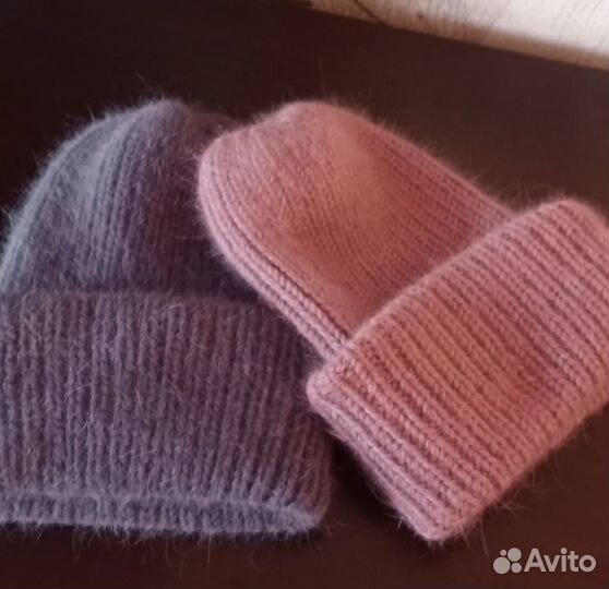 Шапочки из пуха норки, ручная работа