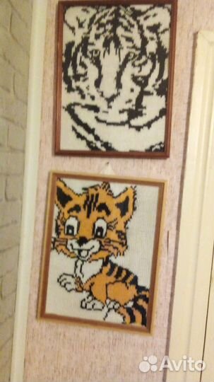 Картина вязаная спицами