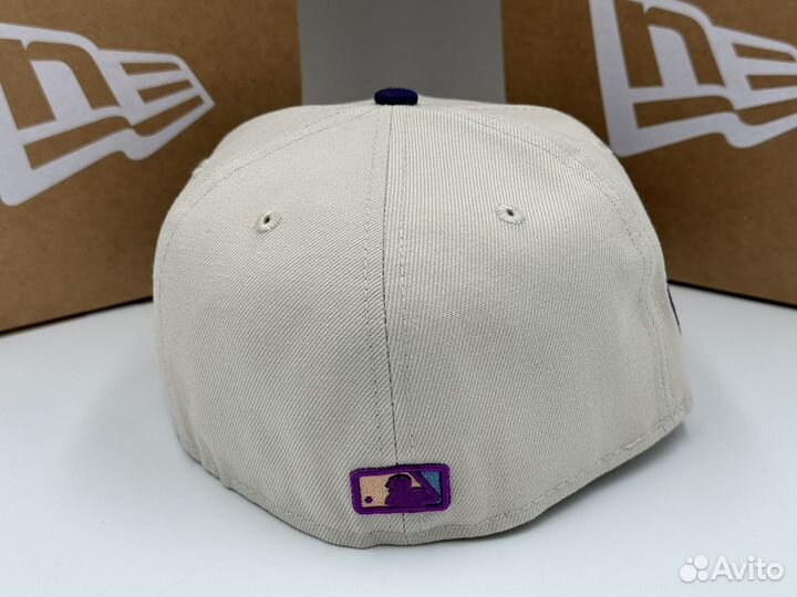 Бейсболка New Era MLB Astros Cream-Purple 7 1/8