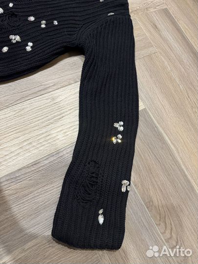 Свитер укороченый гранж lime