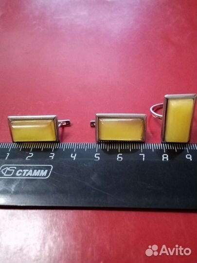 Кольца 875пробы. Янтарные украшения