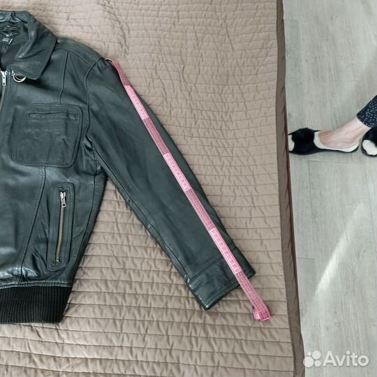 Куртка кожаная L
