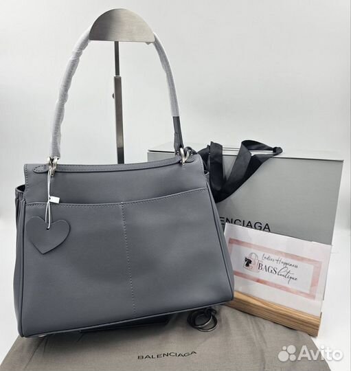 Сумка Balenciaga rodeo small серая новая