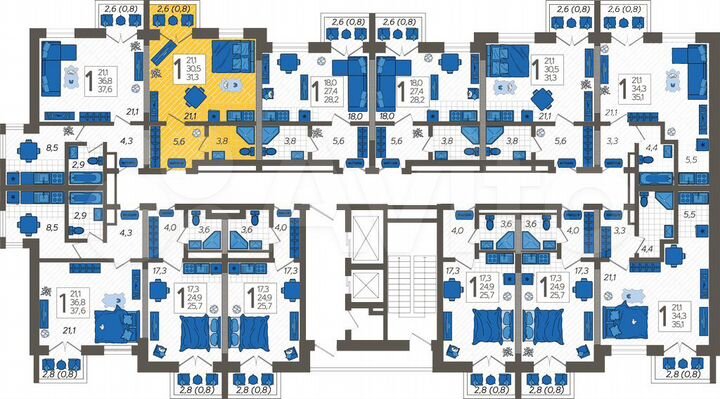 Квартира-студия, 31,3 м², 4/12 эт.