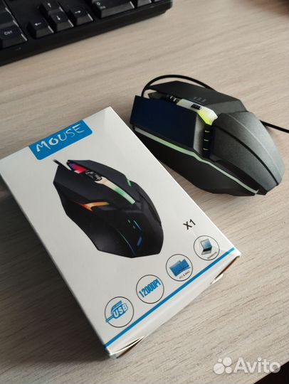 Мышь проводная с подсветкой