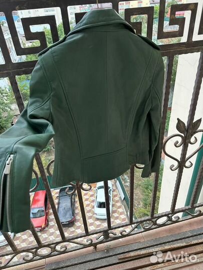 Натуральная кожаная куртка косуха mango