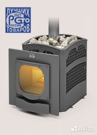 Печь для бани Былина-сетка 18 Ч Панорама