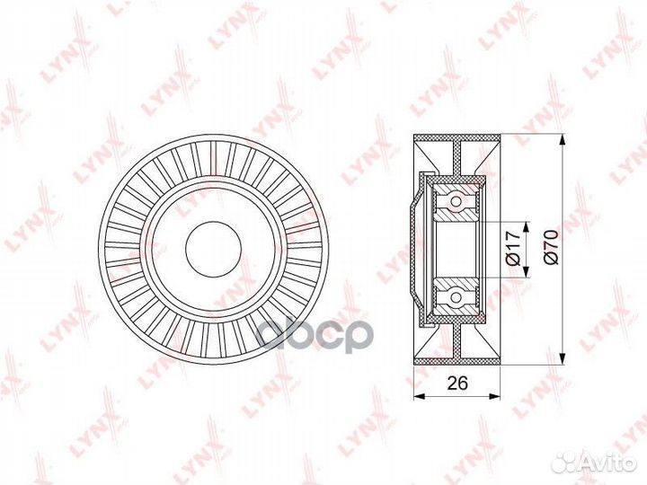 Ролик натяжной приводного ремня toyota 1ZZ/2ZZ