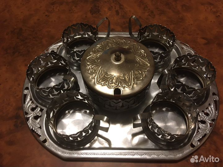 Чайный сервиз мельхиоровый