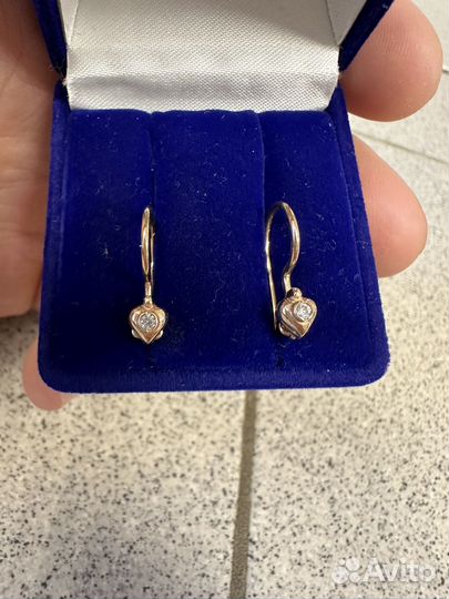 Золотые серьги 585