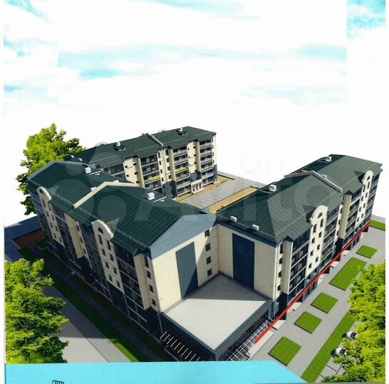 2-к. квартира, 62,9 м², 4/6 эт.