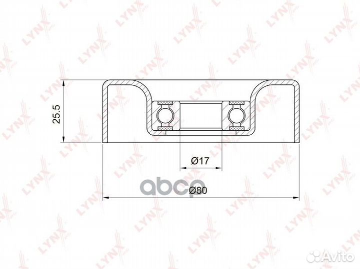 Ролик натяжной приводного ремня PB5002 lynxauto